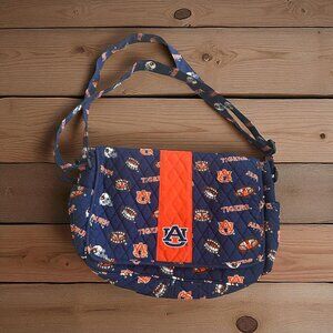UNIVERSITY OF AUBURN Fabric Logo Blue Orange Shoulder Bag